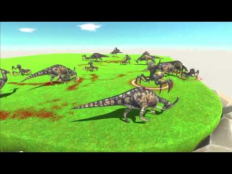 Herbivore Dinosaurs VS Alien Exotica ALL UNITS Fight ARBS | Animal Revolt Battle Simulator