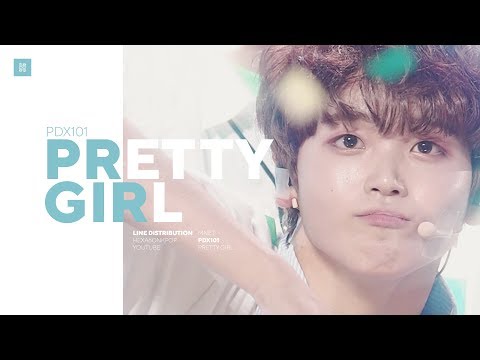 PRODUCE X 101 - Pretty Girl Line Distribution (Color Coded)