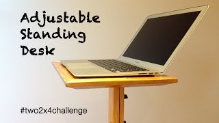 Standing Desk for Laptops - Two 2x4 Challenge from The Modern Maker Podcast