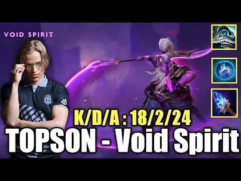 OG.TOPSON - VOID SPIRIT | CANCER Build with 18 KILLS | Dota 2 Full Gameplay