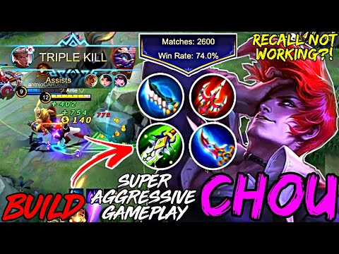 INSANE OFFLANE CHOU MECHANICS - SUPER AGGRESSIVE GAMEPLAY | MOBILE LEGENDS