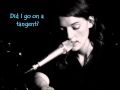 Brandi Carlile- That Wasn't Me + Lyrics 