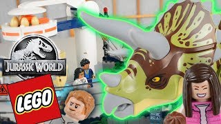 YouTube thumbnail: LEGO Jurassic World 2019 | Triceratops Rampage! | 75937 | Review