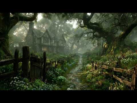 Enchanted Forest Trail | Misty Woodland Ambience & Relaxing Medieval Fantasy Music