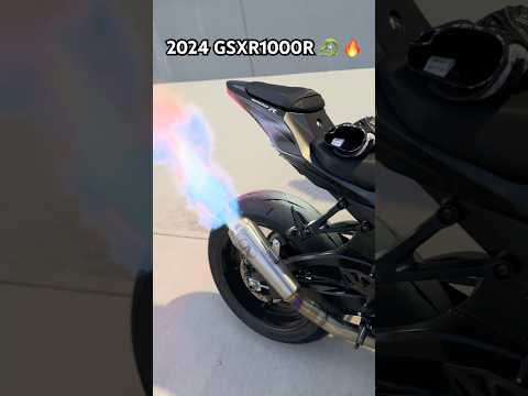 2024 GSXR 1000R has that BARK 😍🔥💥  #suzuki #gsxr1000r #gsxr1000 #flames #exhaust
