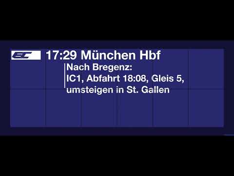 SBB TTS Durchsage - Ausfallmeldung zum EC nach München