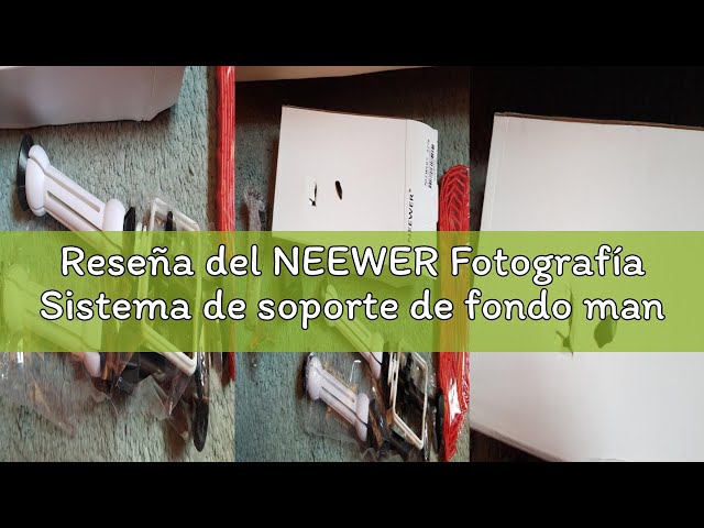Vídeo relacionado con NEEWER Fotografía Sistema de soporte de fondo manual de montaje en pared de un solo rodillo con 2 x gancho simple, 2 x barra de expansión, 1 x cadena, capacidad de carga: 22 lb / 10 kg