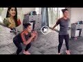 Acters Sneha Latest Workout Video Heard Core Squats Daily Entertainment