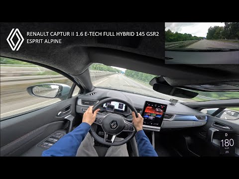 RENAULT CAPTUR II 1.6 E-TECH FULL HYBRID 145 GSR2 ESPRIT ALPINE TOP MAX SPEED ON GERMAN AUTOBHAN