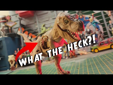 A destroyed young t-rex