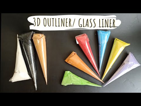 How to make 3D outliner at home |Homemade 3D Outliners | 3D Glass Liners/ puffy paints