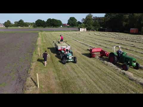 Deutz D50 mit Welger AP 42 und MAN 4N2 Heu machen - hay making Oldtimer farming - DJI Mini 2