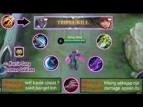 WANWAN PUN SAMPAI TIDAK HABIS PIKIR DENGAN DAMAGE KARRIE CRITICAL ! TOP GLOBAL KARRIE - MLBB