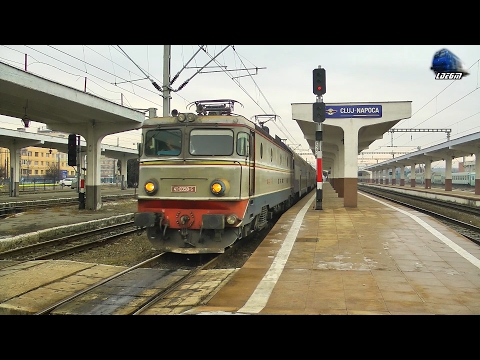 060-EA 40-0350-5 & LE5100 40-0899-7 E-Loks in Gara Cluj Napoca Station - 03 February 2017