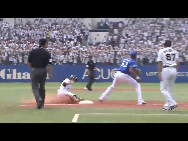 【3回裏】疾走!! マリーンズ・根元がタイムリー3ベースヒット!! 2015/5/31 M-DB