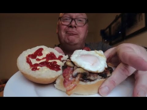 Sausage & Black Pudding Patty Breakfast Bap