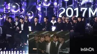Download lagu EXO,WANNA ONE and other idols react to bts netizen choice vcr @mma 2017 mp3