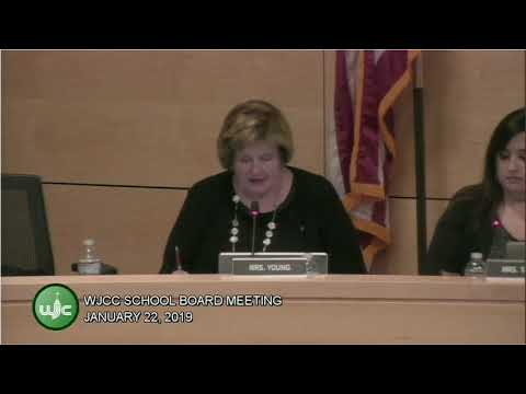 WJCC School Board Meeting from 1/22/19