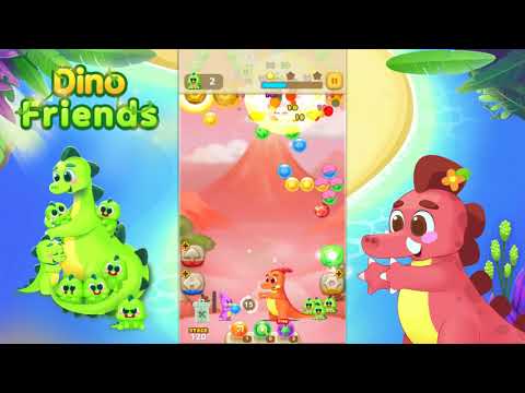 Bubble pop shooter dinosaur Video