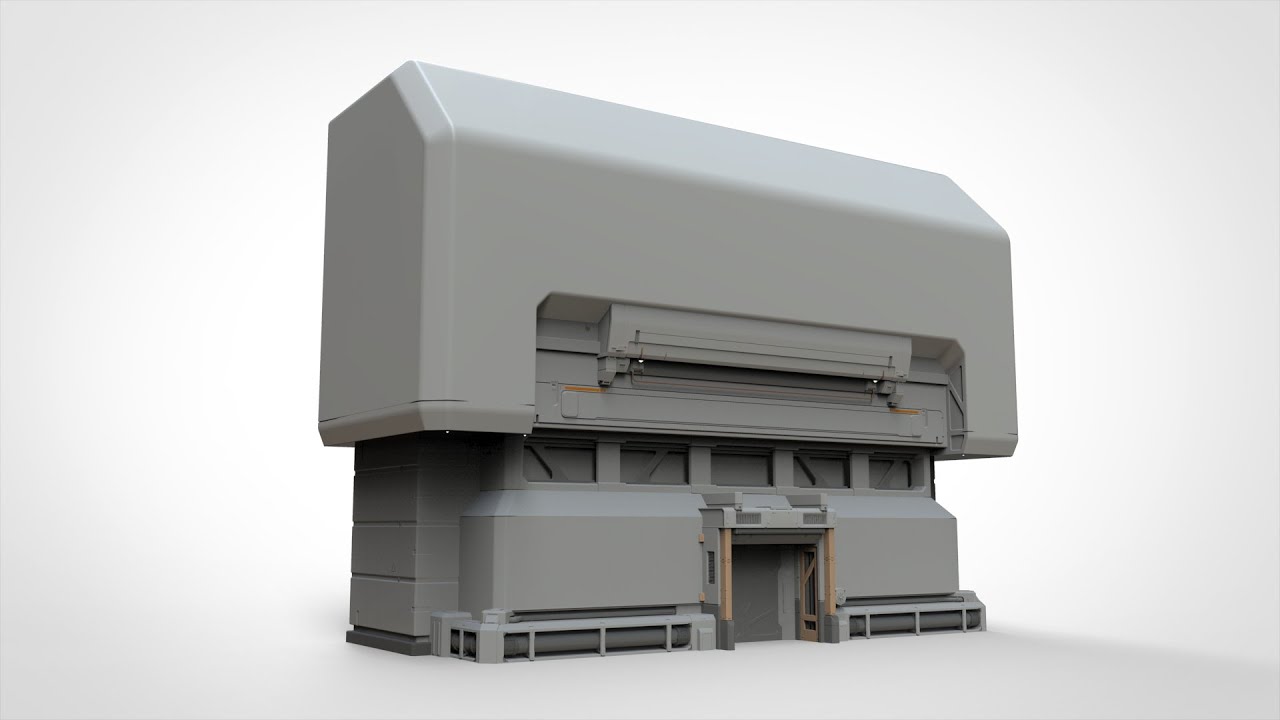 विज्ञान कथा वास्तुशिल्प तत्व 2 3D मॉडल