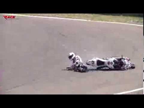 Caduta Nicolò Giri - Motoestate 600 2014 Modena, Round 2