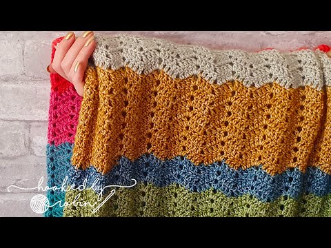 Crochet Peephole Chevron Stitch EASY ONE ROW REPEAT 🧶