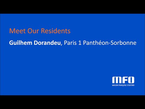 Conheça nossos residentes! Guilhem Dorandeu, Paris 1 Panthéon-Sorbonne (2020-2021)