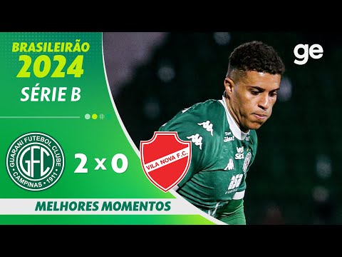 Gols e lances de Guarani x Vila Nova-GO