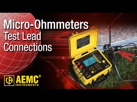 AEMC® - Micro-Ohmmeter Test Lead Connections (6250 Discontinued Replaced by 6255)