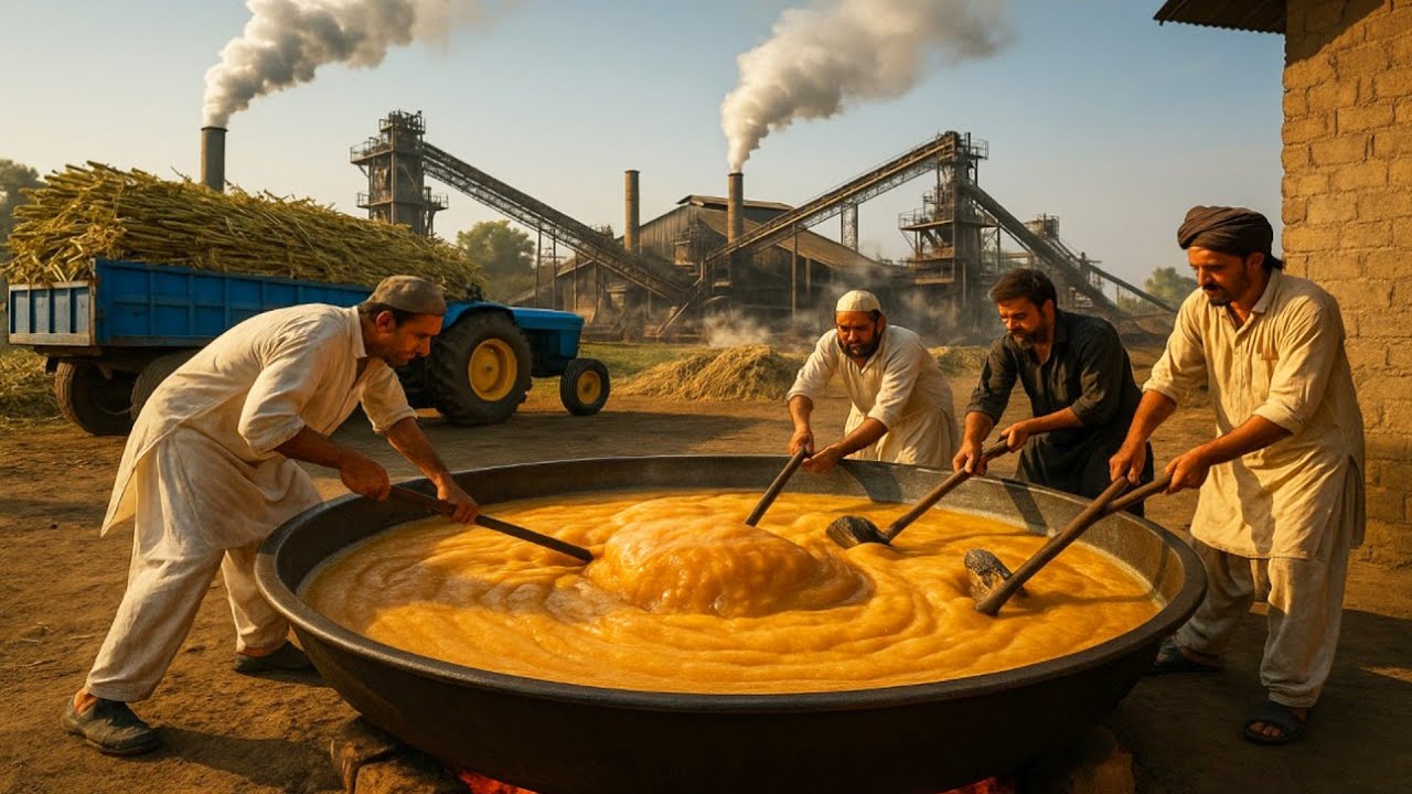 من قصب السكر إلى ذهب حلو! شاهد أسرار صناعة الجاغري الطبيعي