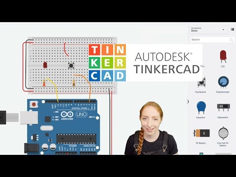 Pushbutton Digital Input With Arduino in Tinkercad Video