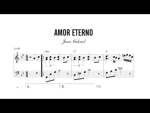 Partitura (SCORE): Juan Gabriel - Amor Eterno