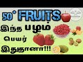 50 பழங்களின் பெயர்கள் ( Fruits name in Tamil and English)