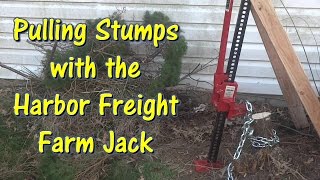 Pulling Stumps with a Harbor Freight Farm Jack by @GettinJunkDone