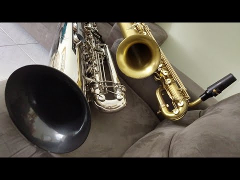 Sax Super Baixo e Sax Barítono juntos, veja a diferença 🎷 (CCB)