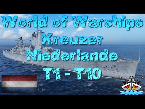 Niederländische Kreuzer T1-10 "Vorschau + Stats" in World of Warships auf Deutsch