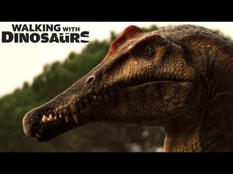 Walking with Dinosaurs 2025 - Carcharodontosaurus vs Spinosaurus fight clip