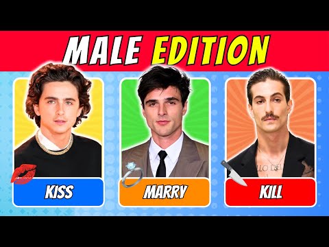 KISS, MARRY, KILL 💋 - MALE EDITION | 2025 | QUIZ WAVEZ