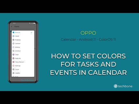 How to Set Colors for Tasks and Events in Calendar - Oppo [Android 11 - ColorOS 11]