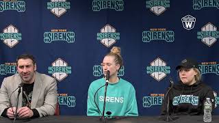 Montréal Victoire at NY Sirens Post Game W Allyson Simpson, Jessie Eldridge & Coach Greg Fargo