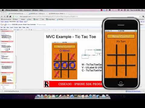 iOS Development Course Fall 2010 Lecture 07 - MVC Tic-Tac-Toe