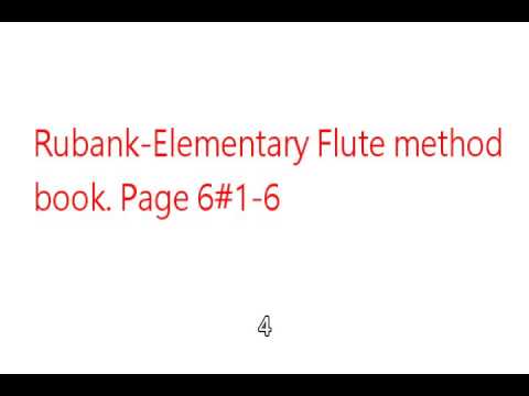 Rubank-Elementary Flute method book. Page 6 #1-6