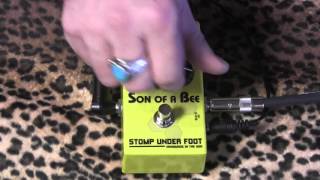 Video thumbnail for Stomp Under Foot SON OF A BEE fuzz demo with Epiphone SG & Pro Jr by gearmanndude