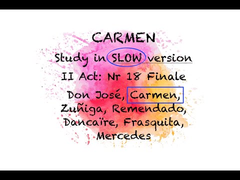 STUDY Carmen: Act 2/ 18 Finale | SLOW  version | CARMEN HIGHLIGHTED | The Opera Pianist | Karaoke