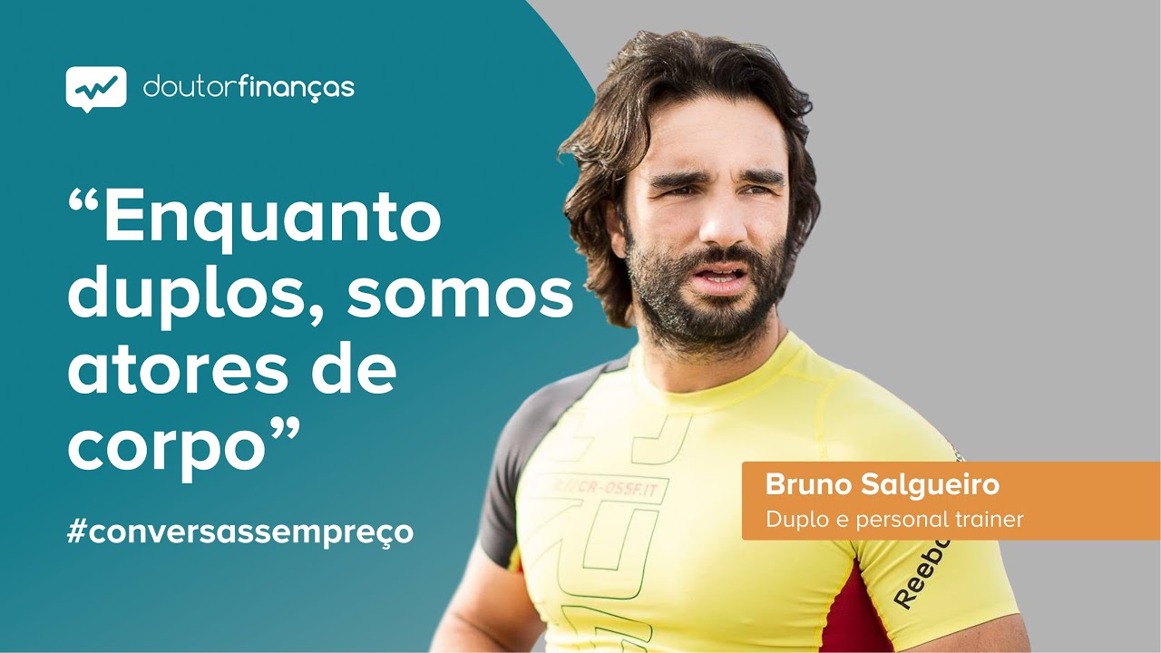 Imagem de um pc portátil onde se vê o programa Conversas sem Preço com a entrevista a Bruno Salgueiro, duplo profissional e personal trainer