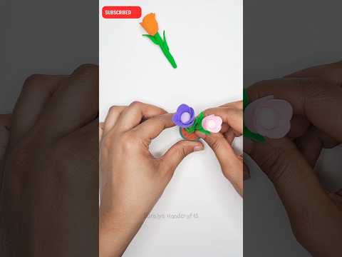 how to make flowers using clay #shorts #suraiyacraft #diy