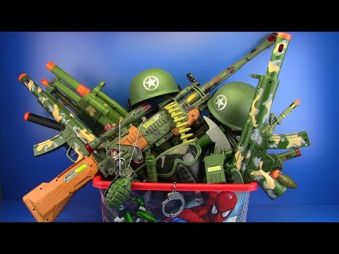 Box of Toys ! Military Guns Toys & equipment - Toys for Kids