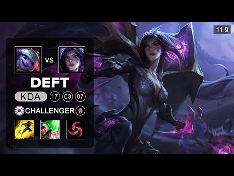 HLE Deft Kai'Sa ADC vs Tristana - KR Challenger Patch 11.9