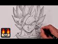 How To Draw Super Saiyan Goku Dragon Ball Z Sketch Tutorial