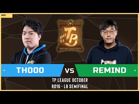 WC3 - TP League M4 - Group B LB Semifinal: [HU] TH000 vs ReMinD [NE]